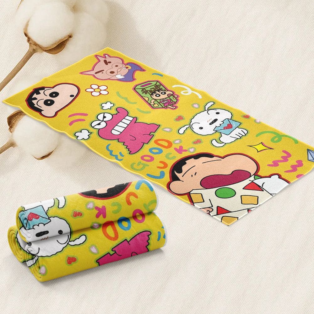Home Textiles Face Towel - Niedliches Cartoon-Crayon-Shin-chan-Gesichtswaschtuch, schweißabsorbierendes, weiches Handtuch für