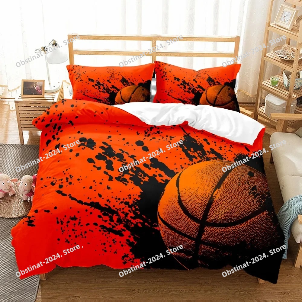 Home Textiles Uk - Fantastisches Basketball-Bettbezug-Set mit 3D-Druck, UK, Einzelbett,