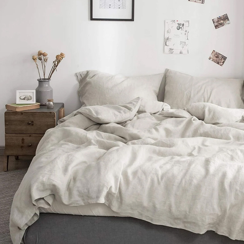 Quality Home Textiles - 100% Leinen Bettbezug Steingewaschen Französisches Leinen