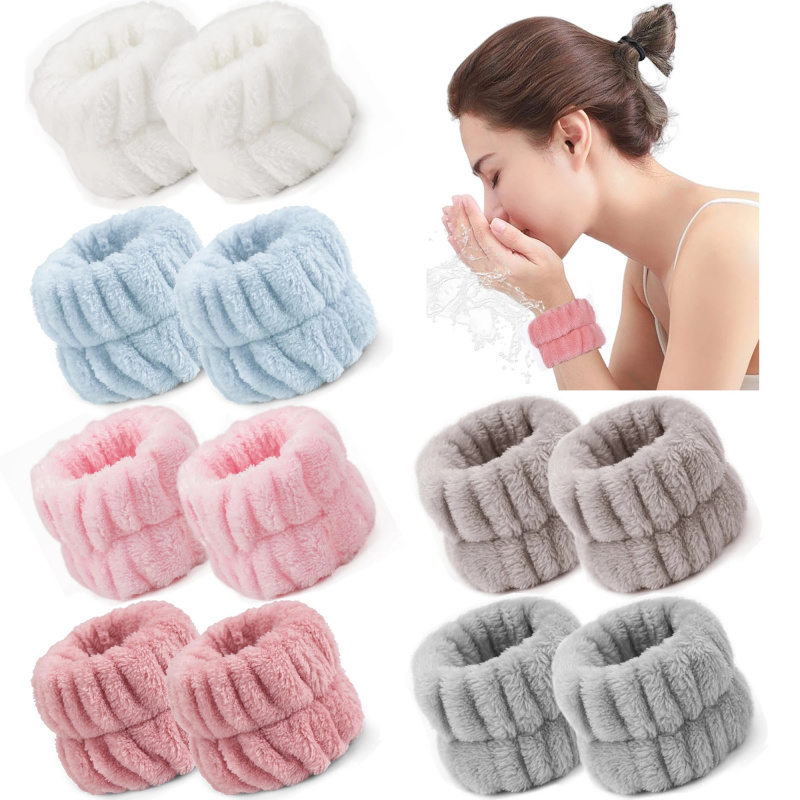 Home Textiles Face Towel - 2PCS Wiederverwendbare Spa Handgelenk Waschband Weiche