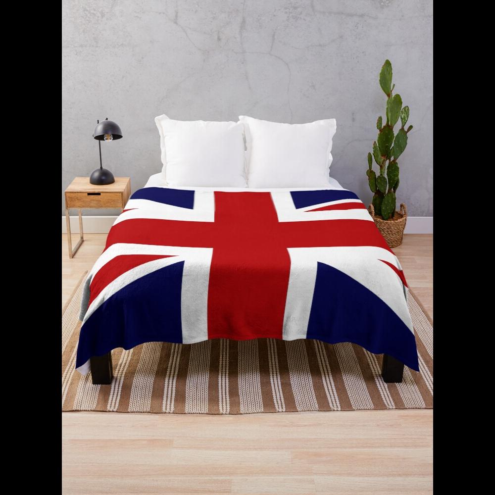 Home Textiles Uk - Premium-Überwurfdecke mit Union Jack-UK-Flagge für gemütliche,