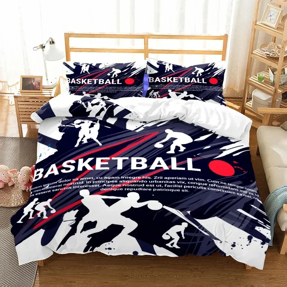Home Textiles Uk - Fantastisches 3D-Druck Basketball Bettwäsche-Set UK Einzel