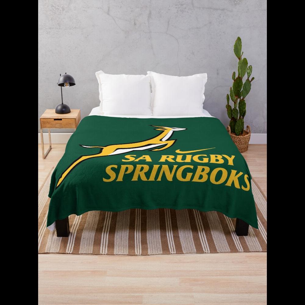 Home Textiles Design - Springbok Rugby-Überwurfdecke, offizielles Springboks-Team-Design für gemütliche,
