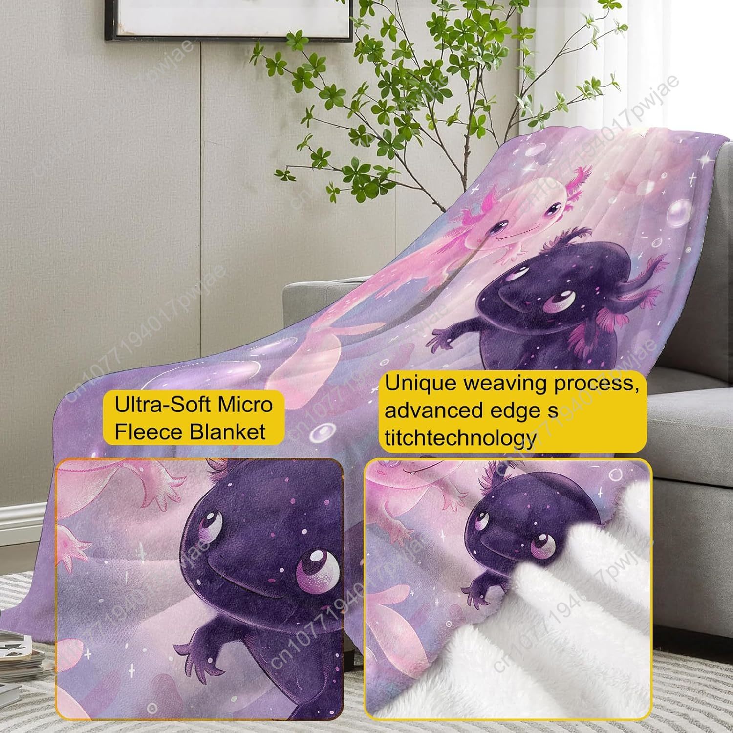 Axolotl-Decke, niedliche Axolo – Quality Home Textiles Bewertung und Preis