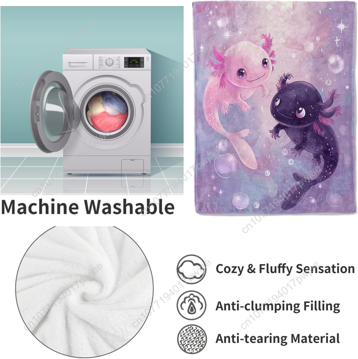 Axolotl-Decke, niedliche Axolo – Quality Home Textiles Bewertung und Preis