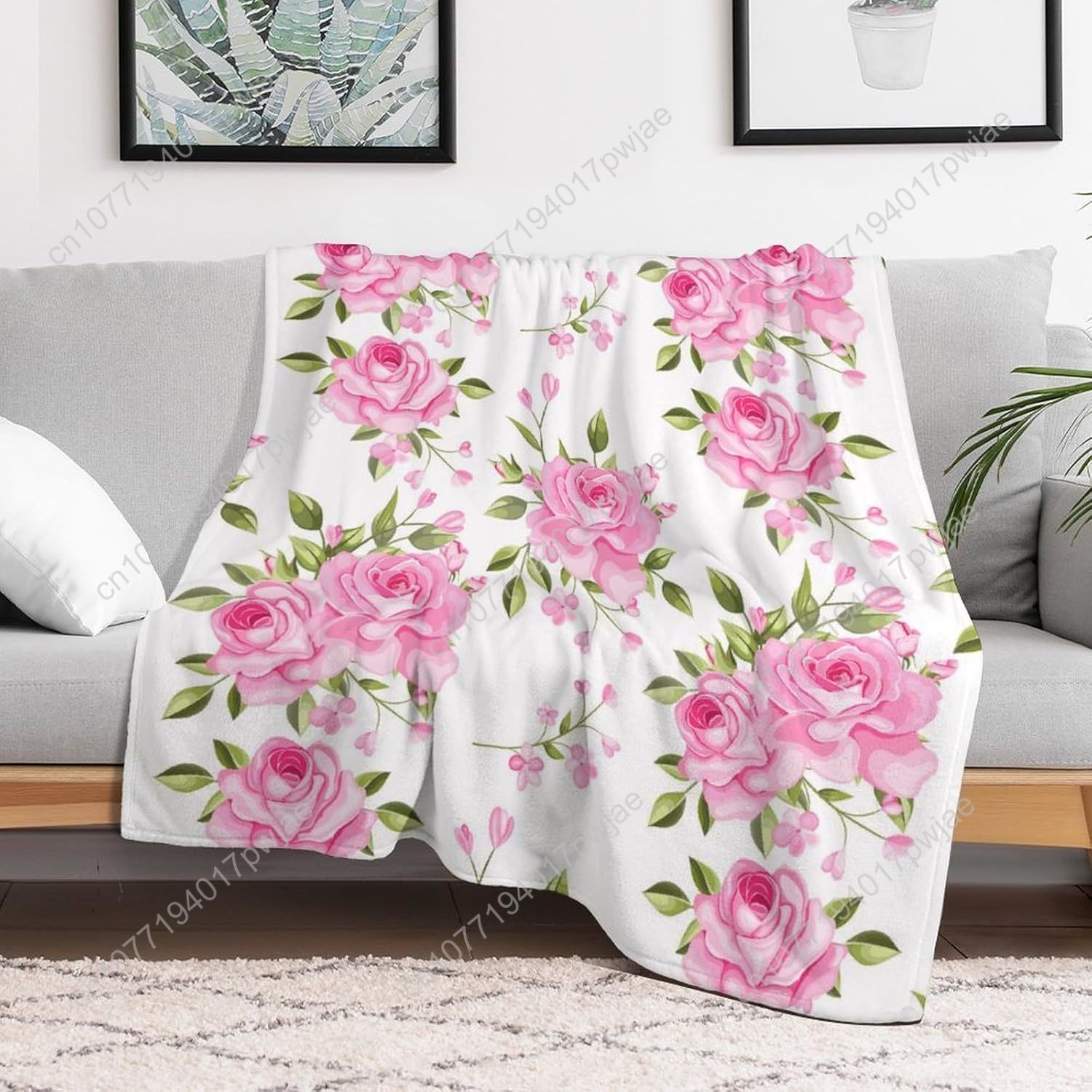 Rosa Blumen-Überwurfdecke, Blu – Quality Home Textiles Bewertung und Preis