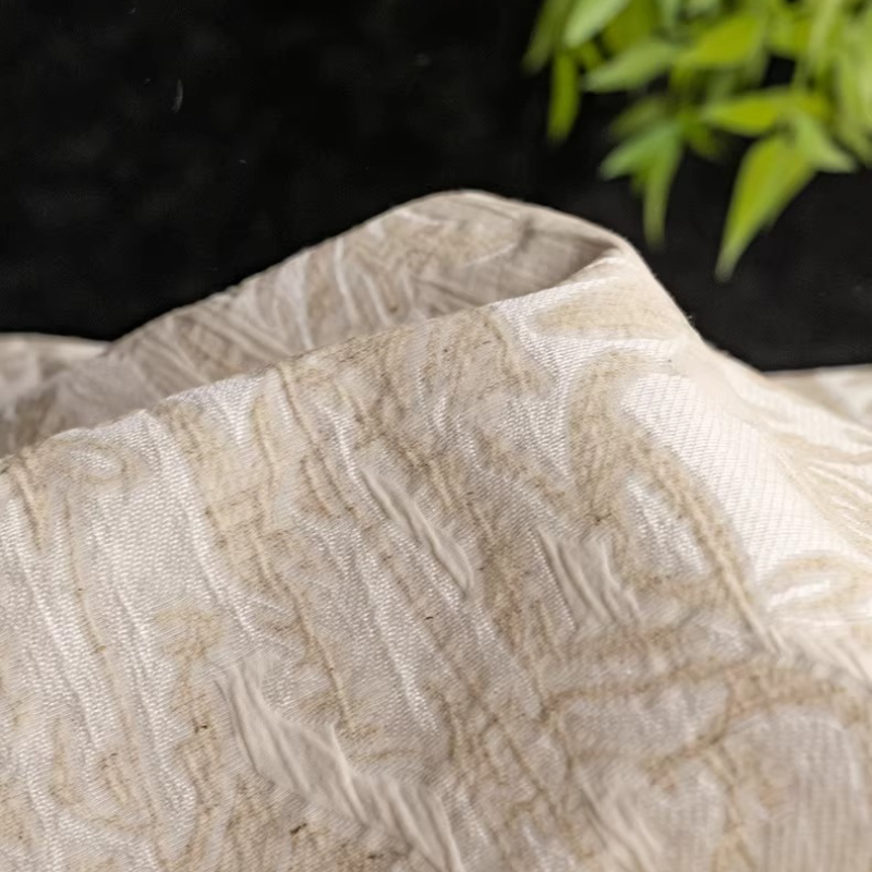 Beiger Leinen-Jacquard-Stoff m – Home Textiles Design Bewertung und Preis