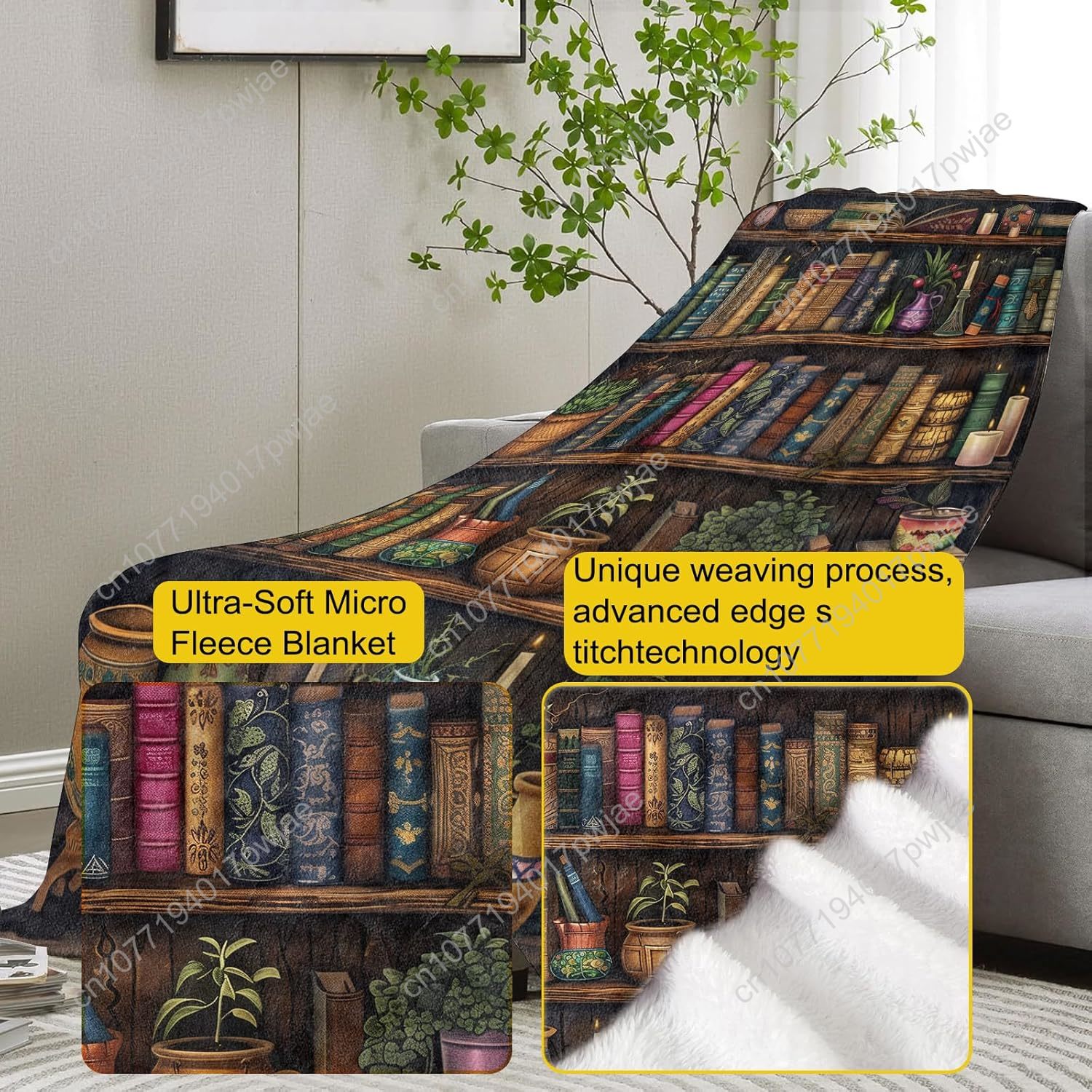 Vintage-Bücherregaldecke, Lese – Quality Home Textiles Bewertung und Preis