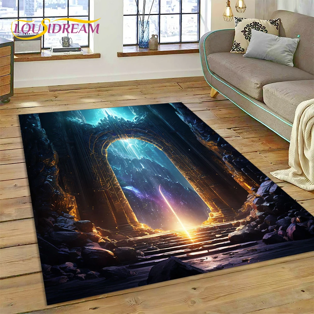 Illusion God's Temple Tür Tor  – Home Textiles Sale Bewertung und Preis