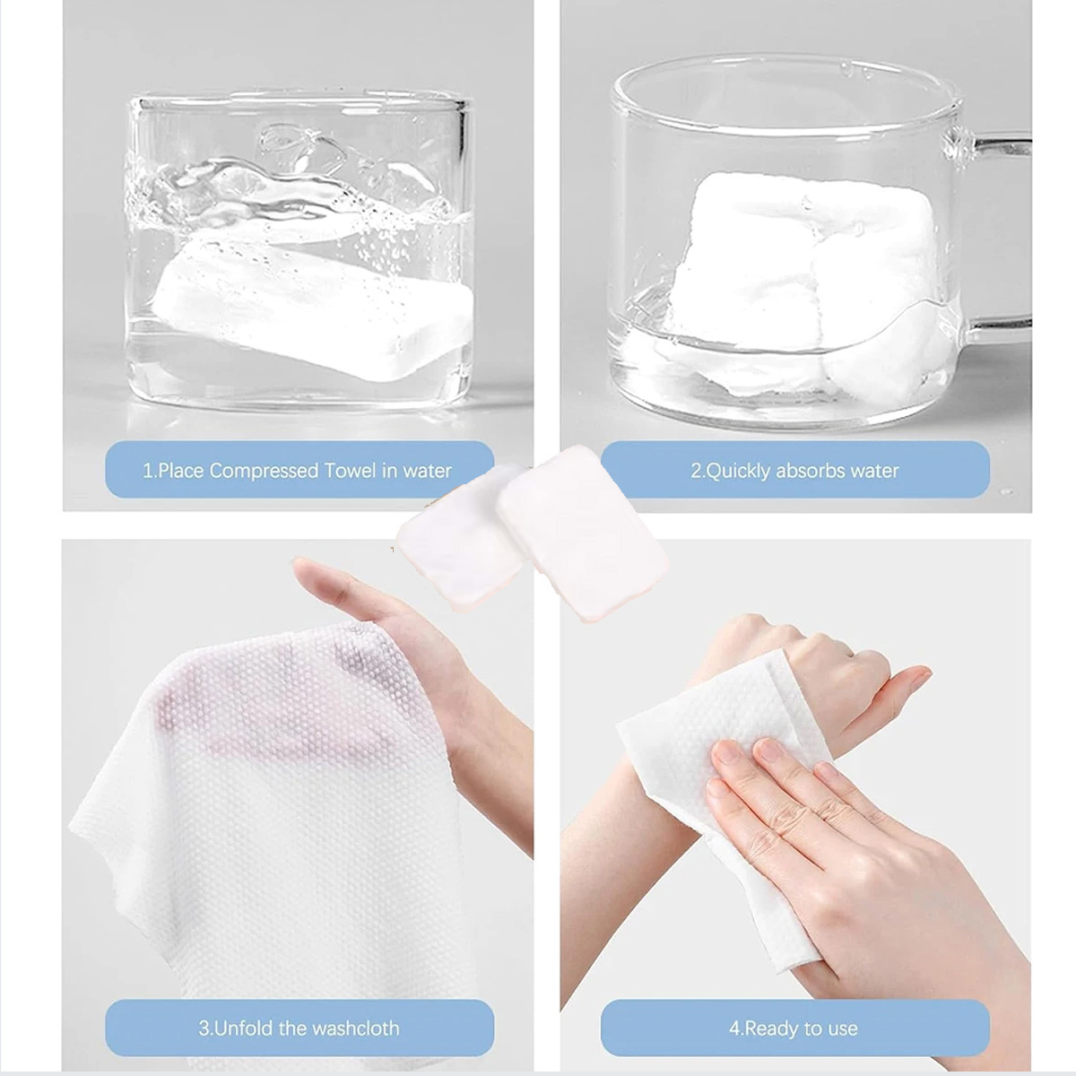 100 Stück Tragbare Komprimiert – Home Textiles Face Towel Bewertung und Preis