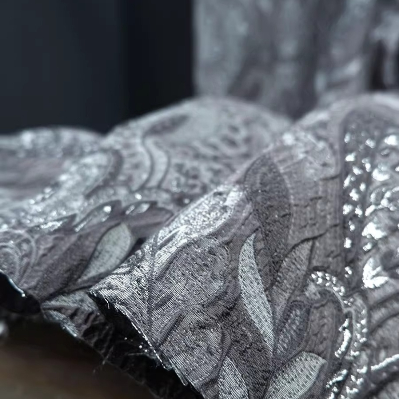 Graue Glänzende Jacquard-Vorhä – Home Textiles Design Bewertung und Preis