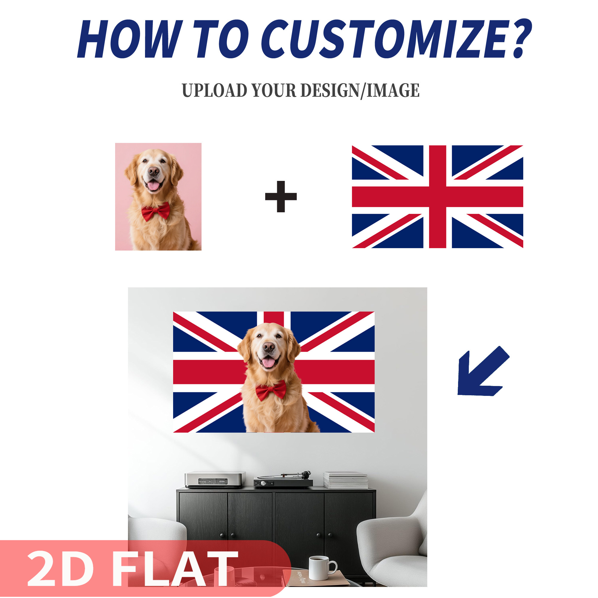 1 Stück 2D FLAT Personalisiert – Home Textiles Uk Bewertung und Preis